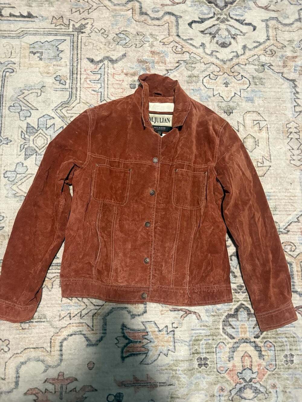 M. Julian Wilsons Vintage Suede Leather Button-Front Jacket